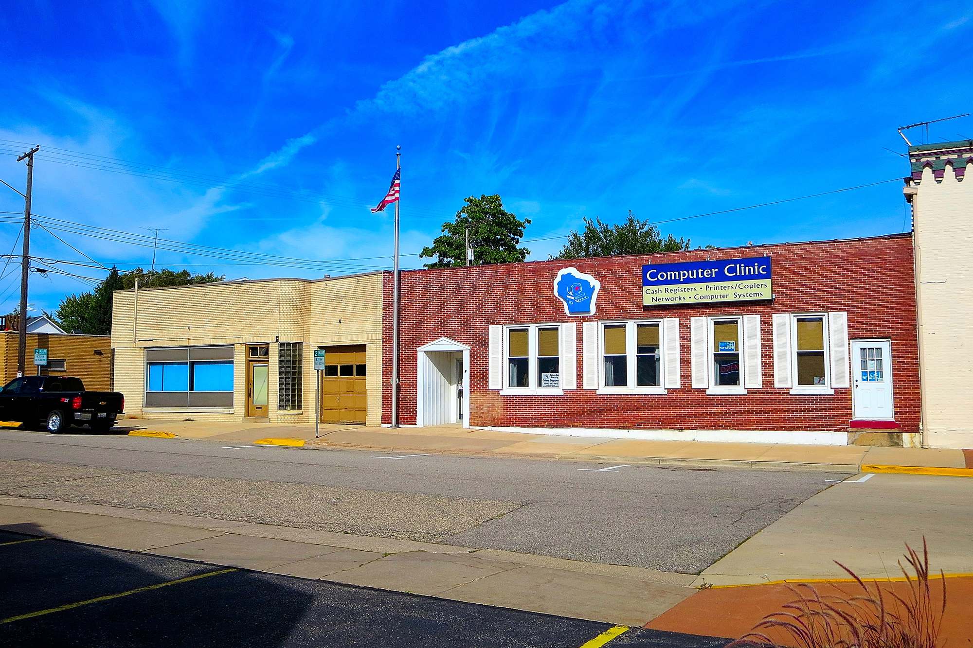 A US Social Security Administration office under a blue sky