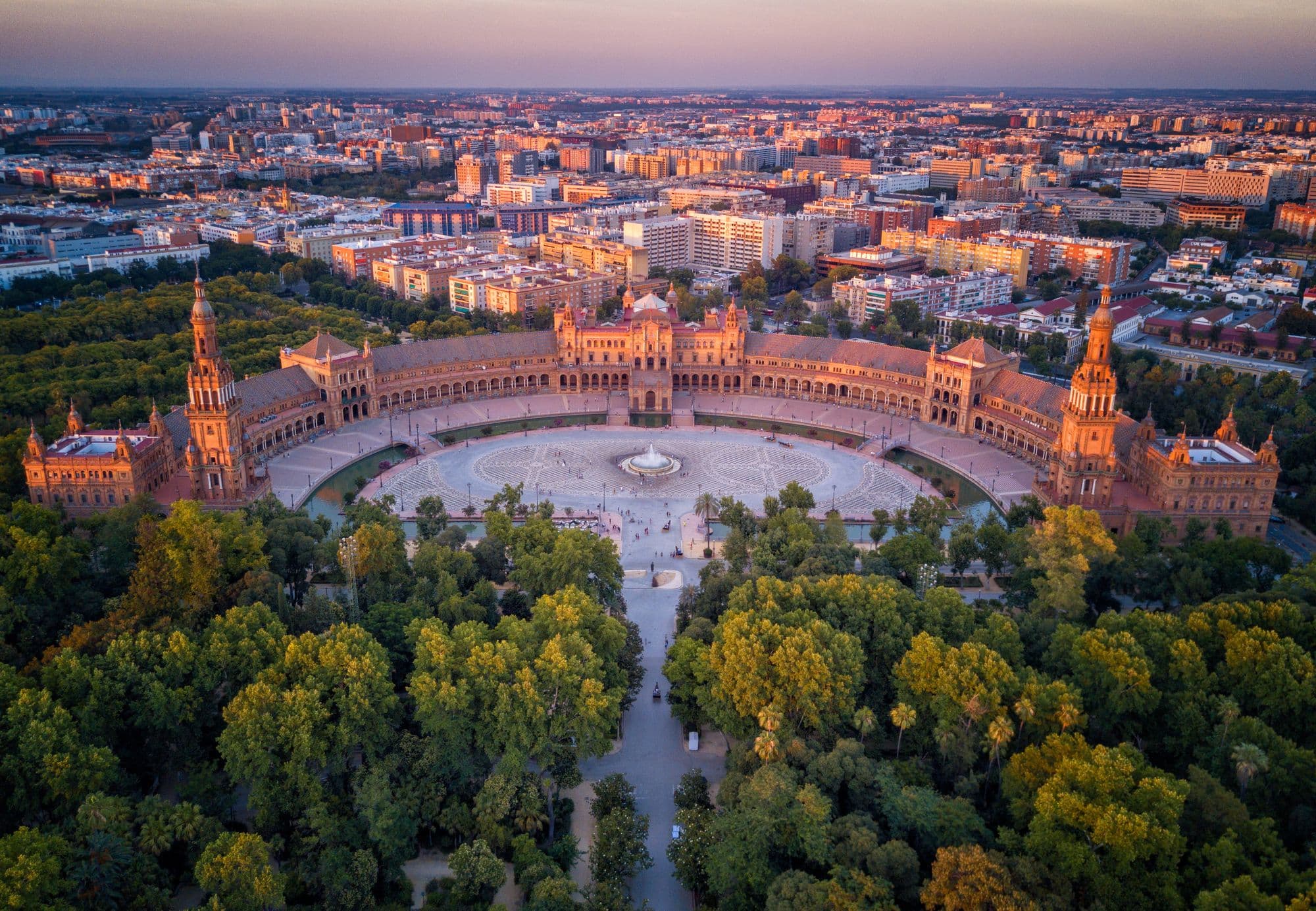 Plaza de España in Seville seen from above